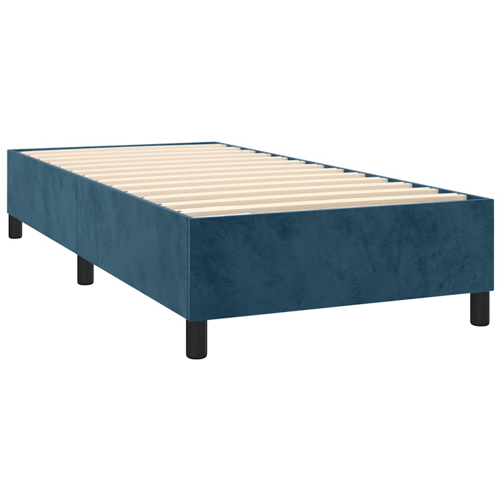 Sommier à lattes de lit avec matelas Bleu foncé 100x200 cm - XIOS