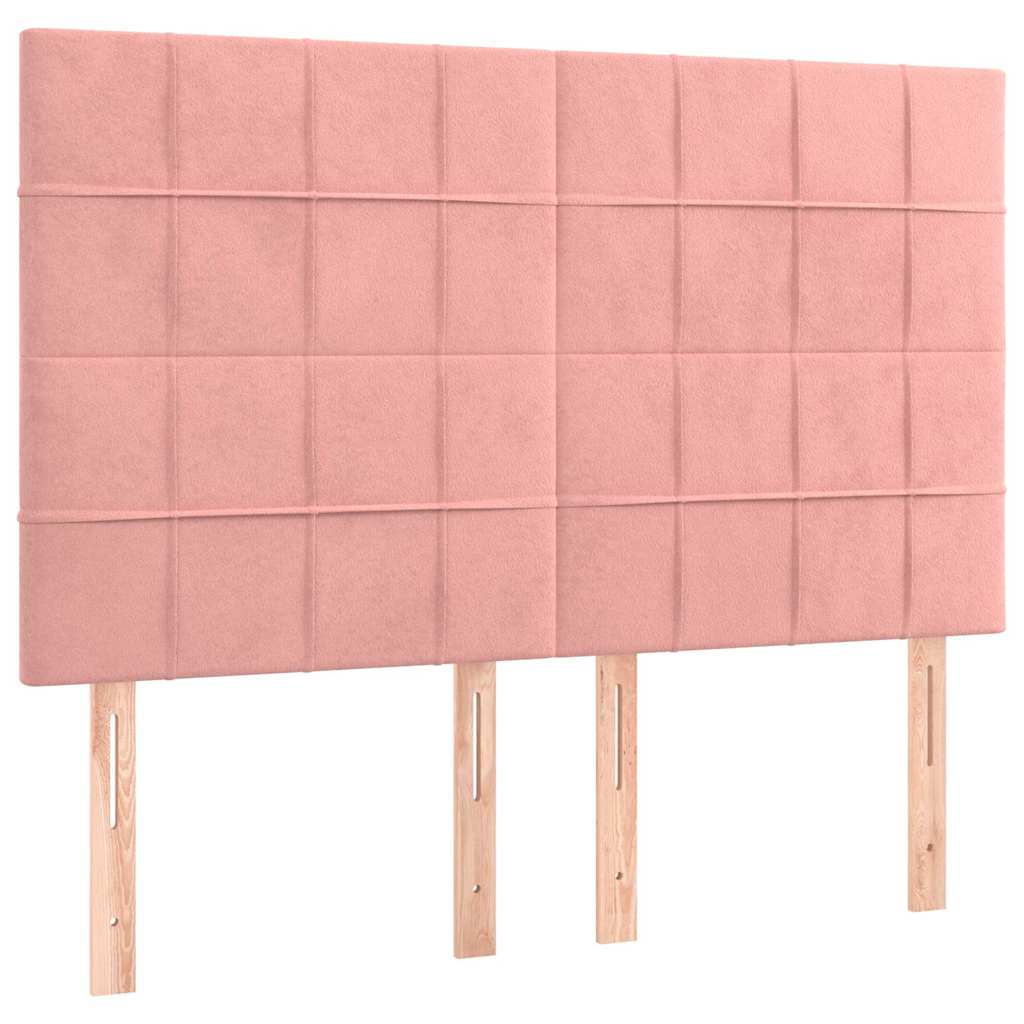 Sommier à lattes de lit avec matelas Rose 140x190 cm Velours
