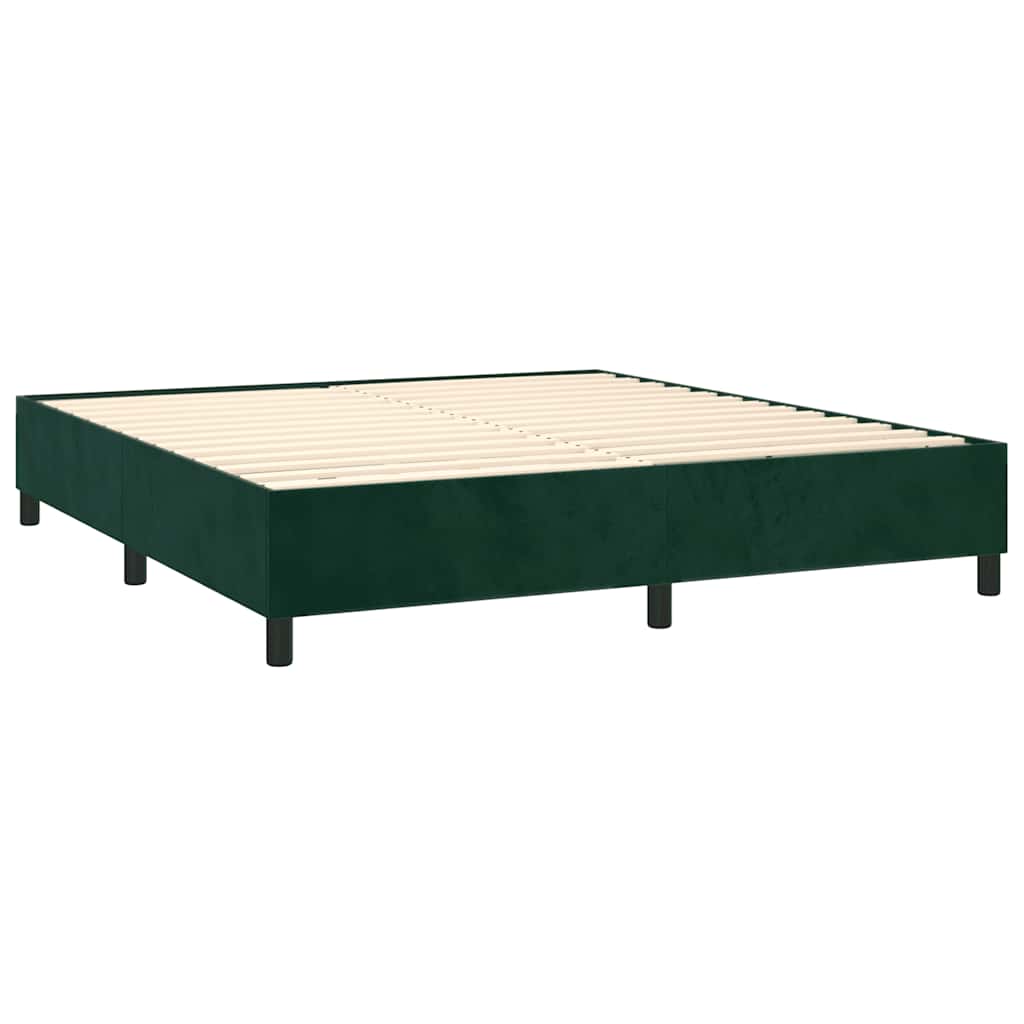 Sommier à lattes de lit et matelas Vert foncé 160x200cm Velours - XIOS