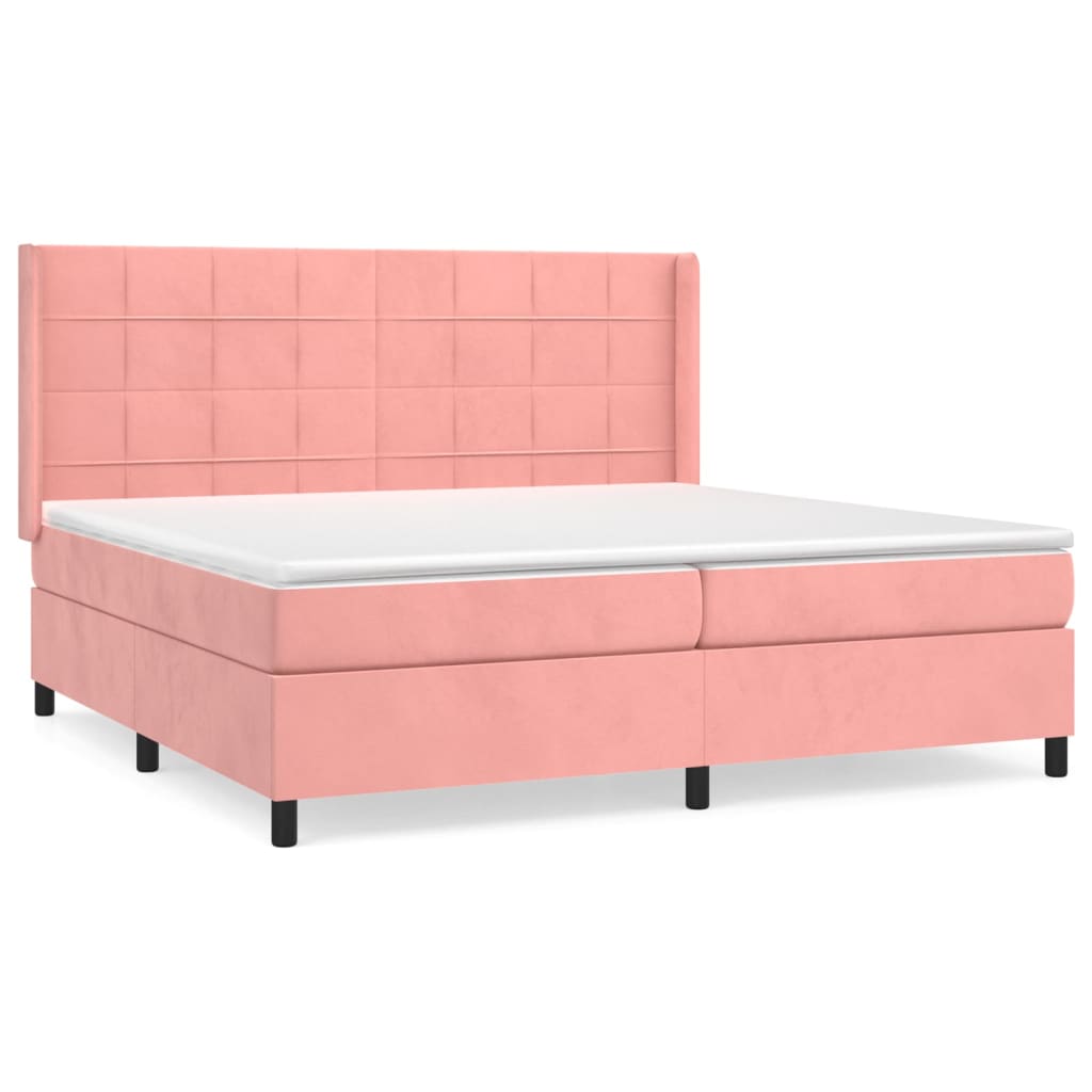 Sommier à lattes de lit avec matelas Rose 200x200 cm Velours - XIOS