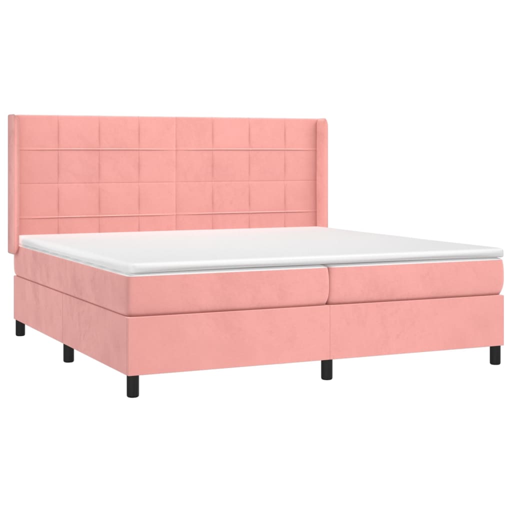 Sommier à lattes de lit avec matelas Rose 200x200 cm Velours - XIOS
