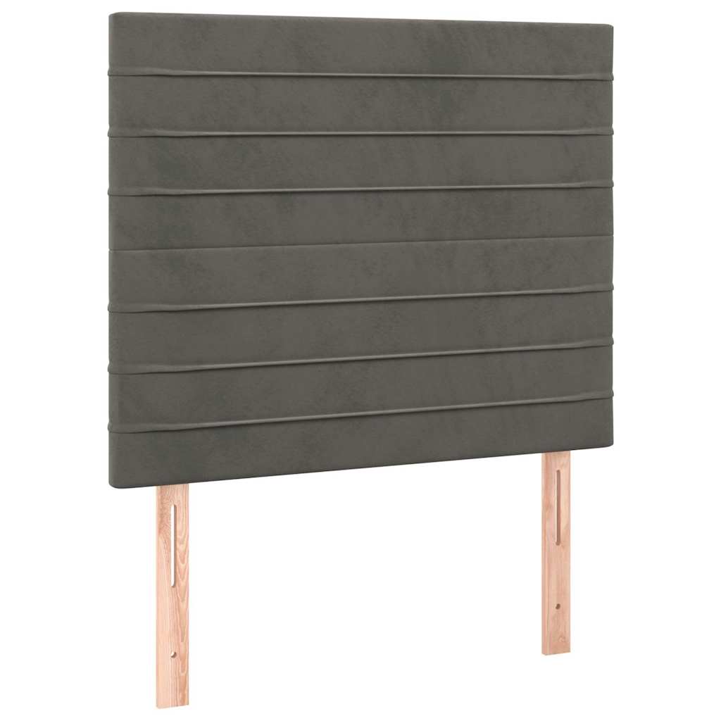 Sommier à lattes de lit et matelas Gris foncé 80x200 cm Velours - XIOS
