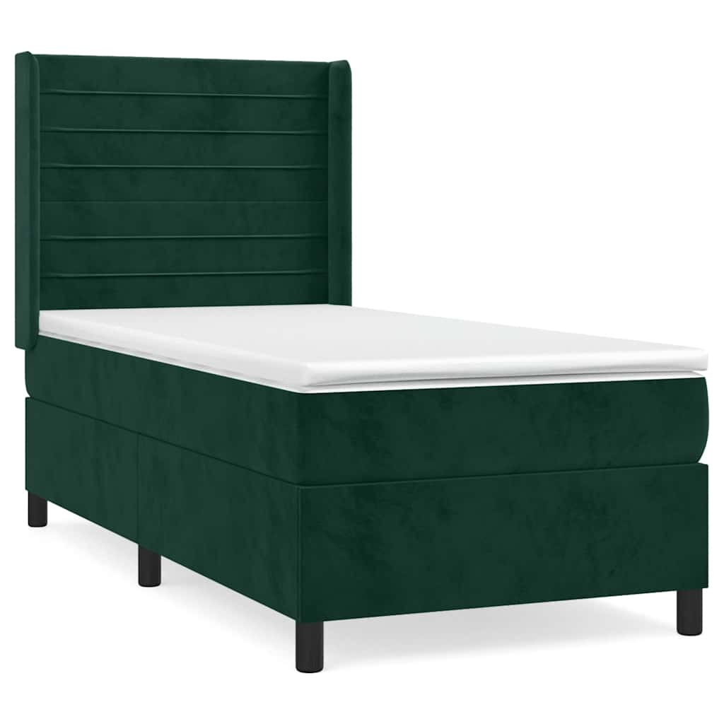 Sommier à lattes de lit et matelas Vert foncé 80x200 cm Velours - XIOS