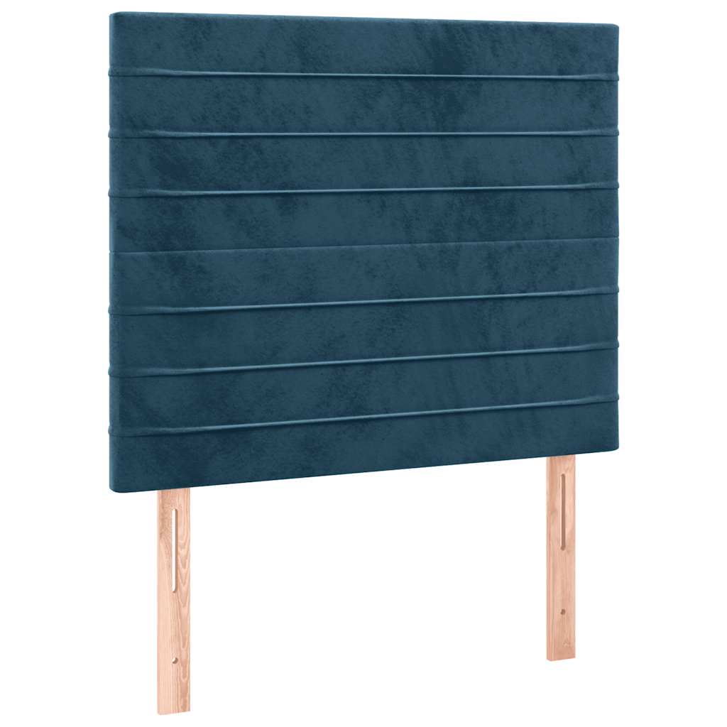 Sommier à lattes de lit avec matelas Bleu foncé 100x200 cm - XIOS