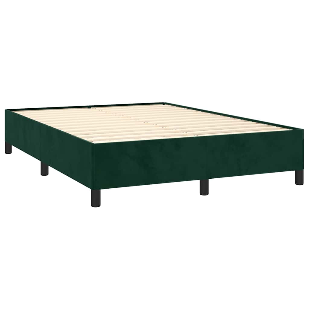Sommier à lattes de lit et matelas Vert foncé 140x190cm Velours - XIOS