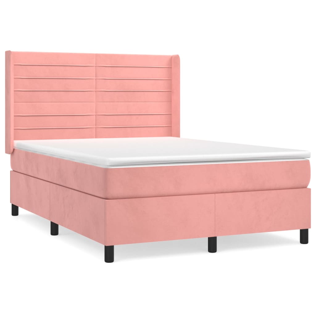 Sommier à lattes de lit avec matelas Rose 140x190 cm Velours - XIOS