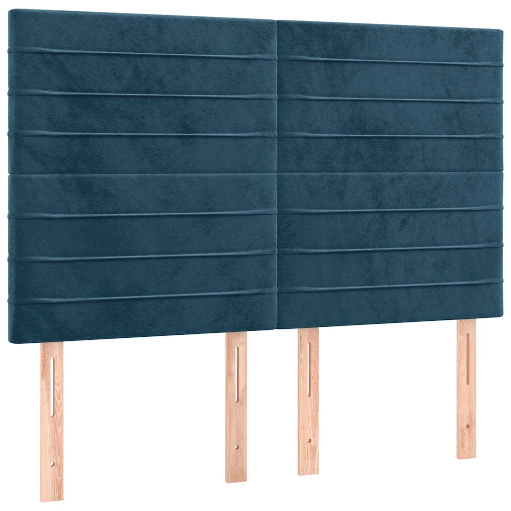 Sommier à lattes de lit et matelas Bleu foncé 140x200cm Velours - XIOS