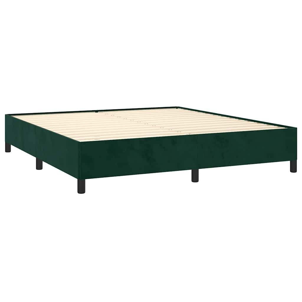 Sommier à lattes de lit et matelas Vert foncé 160x200cm Velours - XIOS
