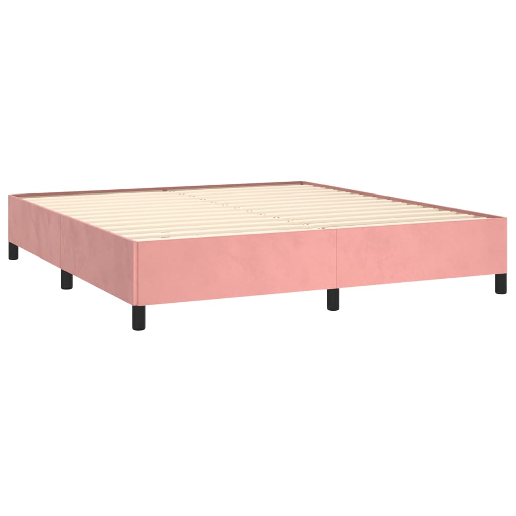 Sommier à lattes de lit avec matelas Rose 160x200 cm Velours - XIOS