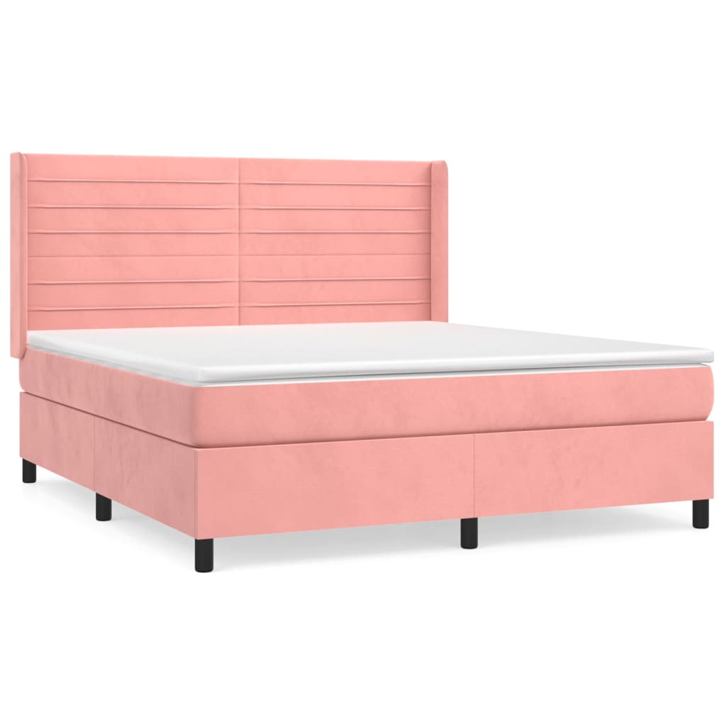 Sommier à lattes de lit avec matelas Rose 180x200 cm Velours - XIOS