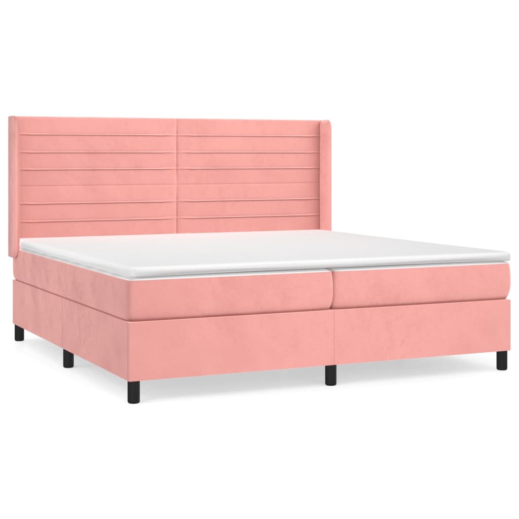 Sommier à lattes de lit avec matelas Rose 200x200 cm Velours - XIOS