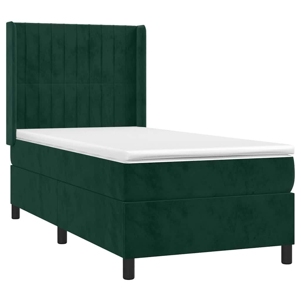 Sommier à lattes de lit avec matelas Vert foncé 90x190 cm - XIOS