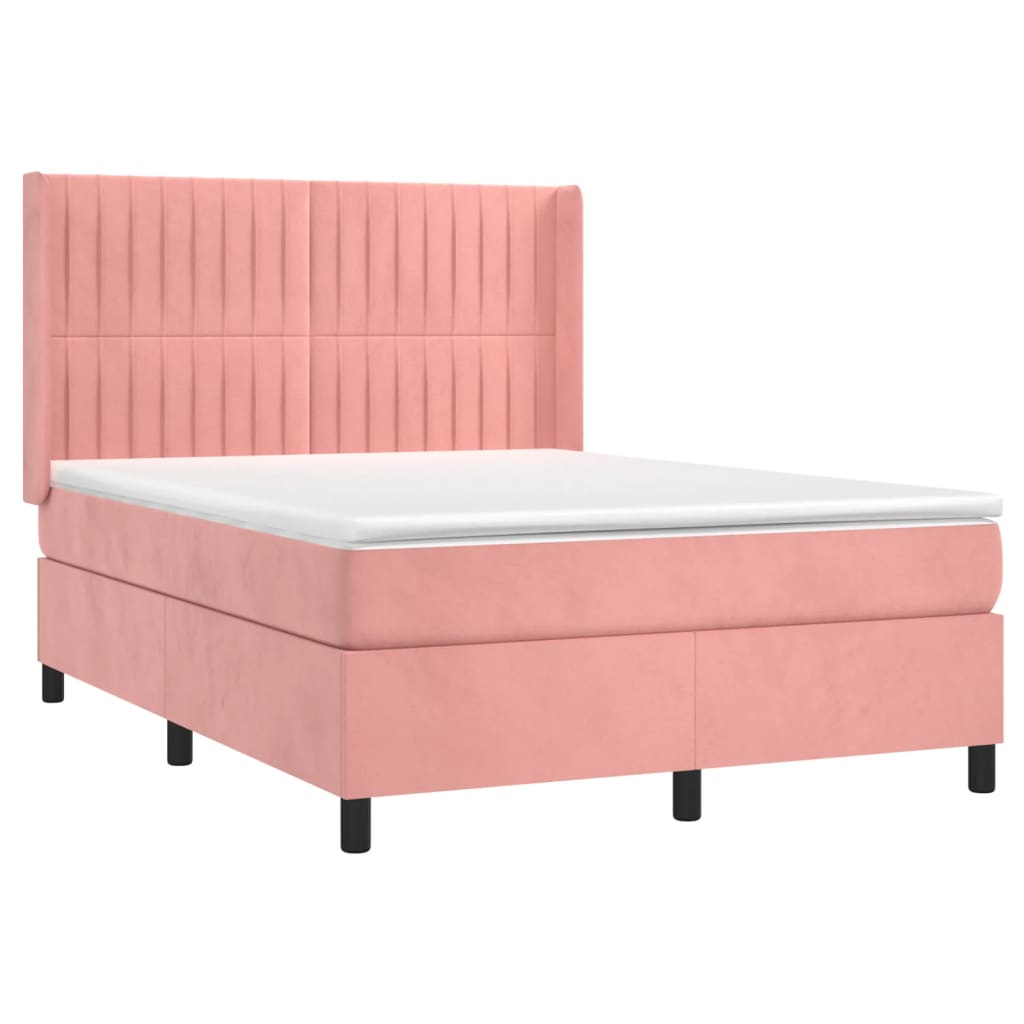 Sommier à lattes de lit avec matelas Rose 140x200 cm Velours - XIOS