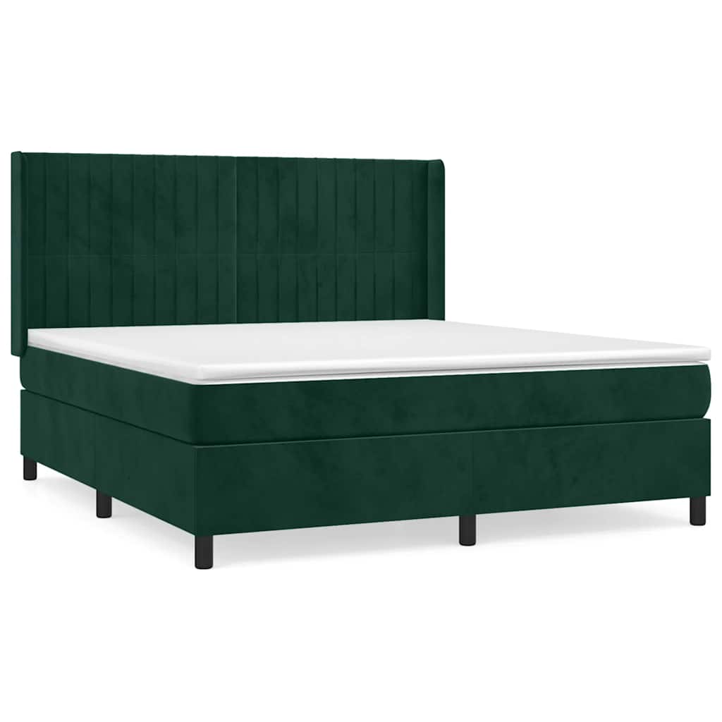 Sommier à lattes de lit et matelas Vert foncé 160x200cm Velours - XIOS