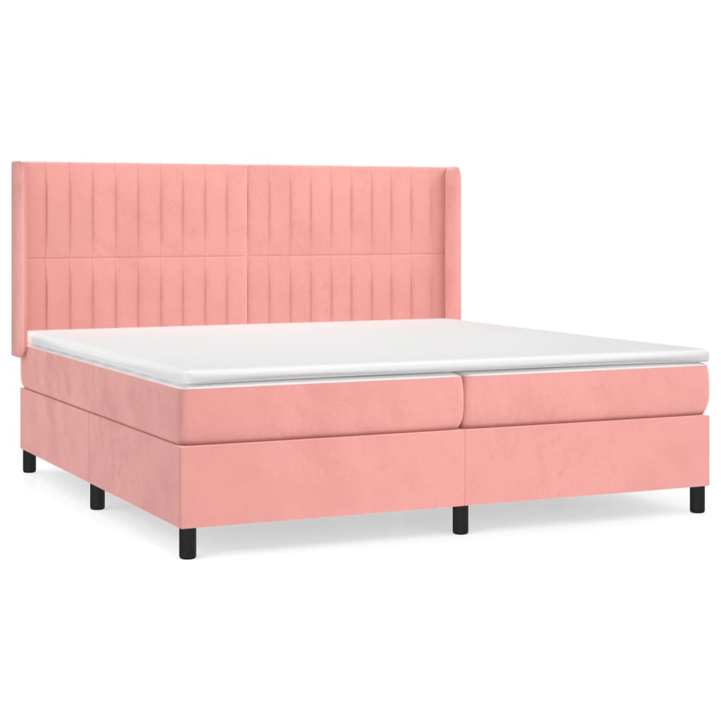 Sommier à lattes de lit avec matelas Rose 200x200 cm Velours - XIOS