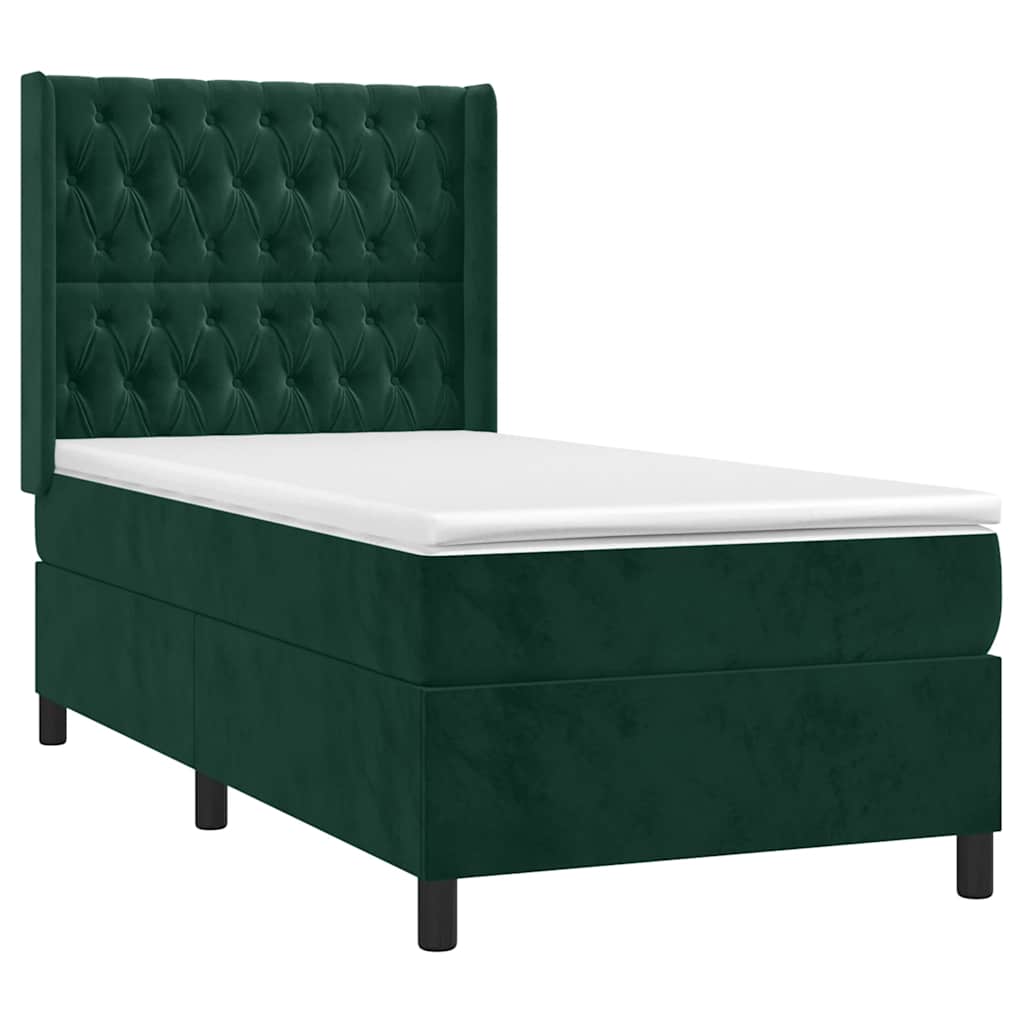 Sommier à lattes de lit et matelas Vert foncé 80x200 cm Velours - XIOS