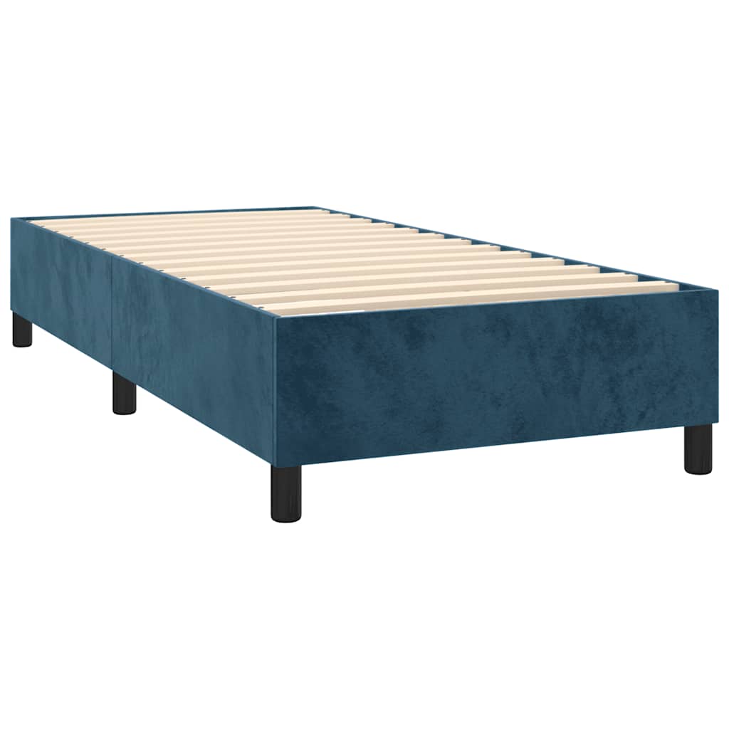 Sommier à lattes de lit avec matelas Bleu foncé 100x200 cm - XIOS