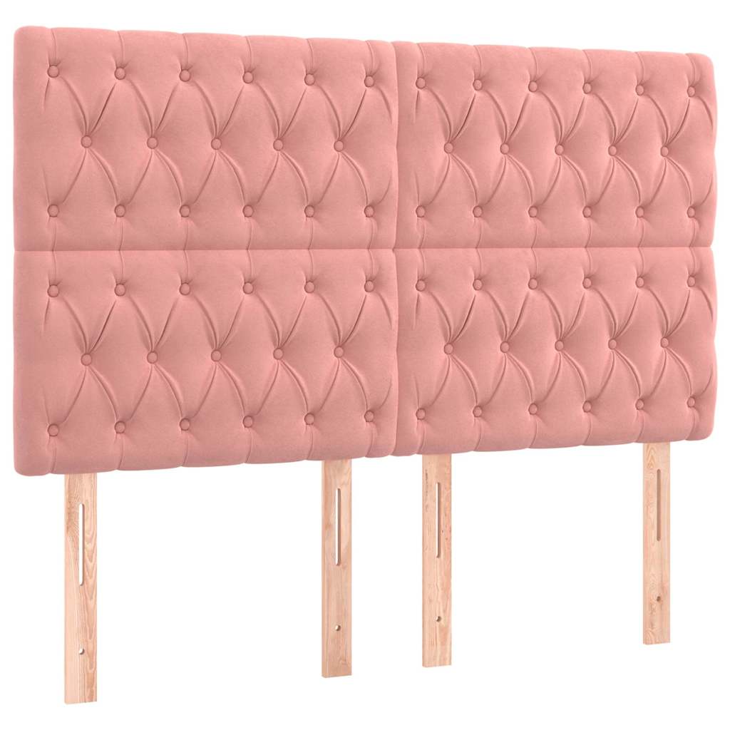 Sommier à lattes de lit avec matelas Rose 140x190 cm Velours