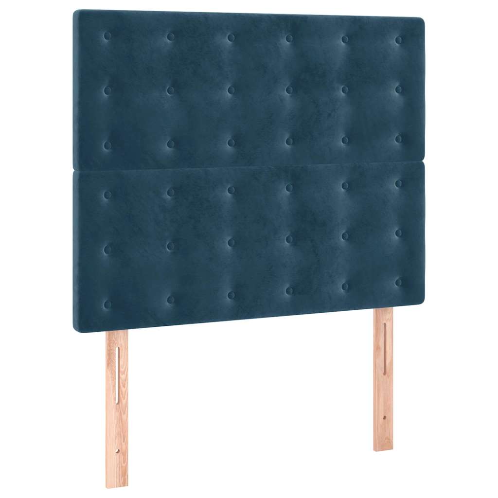 Sommier à lattes de lit et matelas Bleu foncé 80x200 cm Velours - XIOS