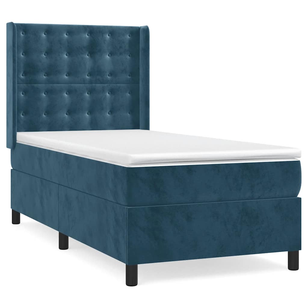 Sommier à lattes de lit avec matelas Bleu foncé 90x190 cm - XIOS