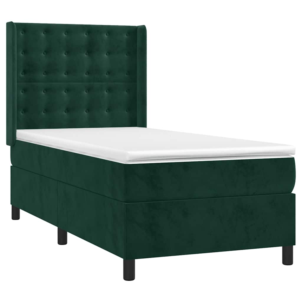 Sommier à lattes de lit avec matelas Vert foncé 90x200 cm - XIOS