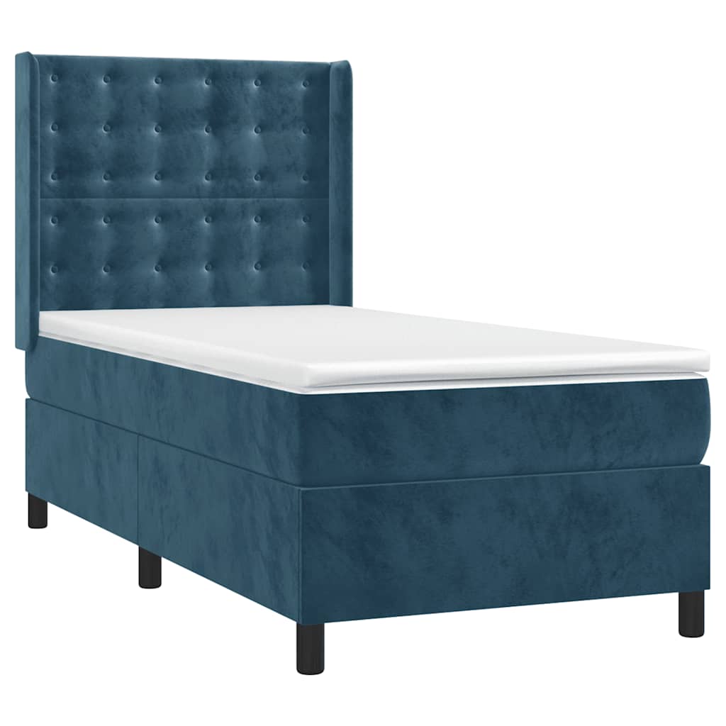 Sommier à lattes de lit avec matelas Bleu foncé 90x200 cm - XIOS