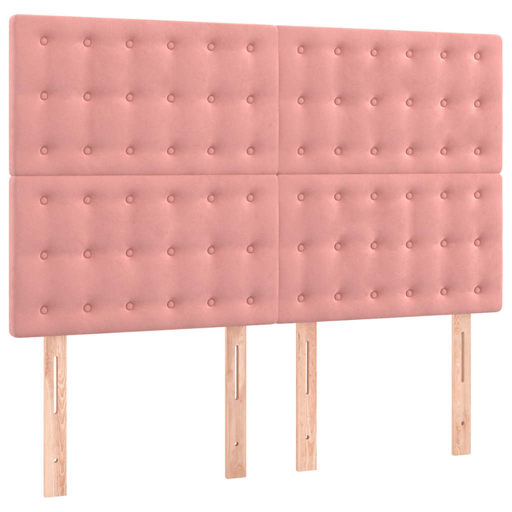 Sommier à lattes de lit avec matelas Rose 140x190 cm Velours