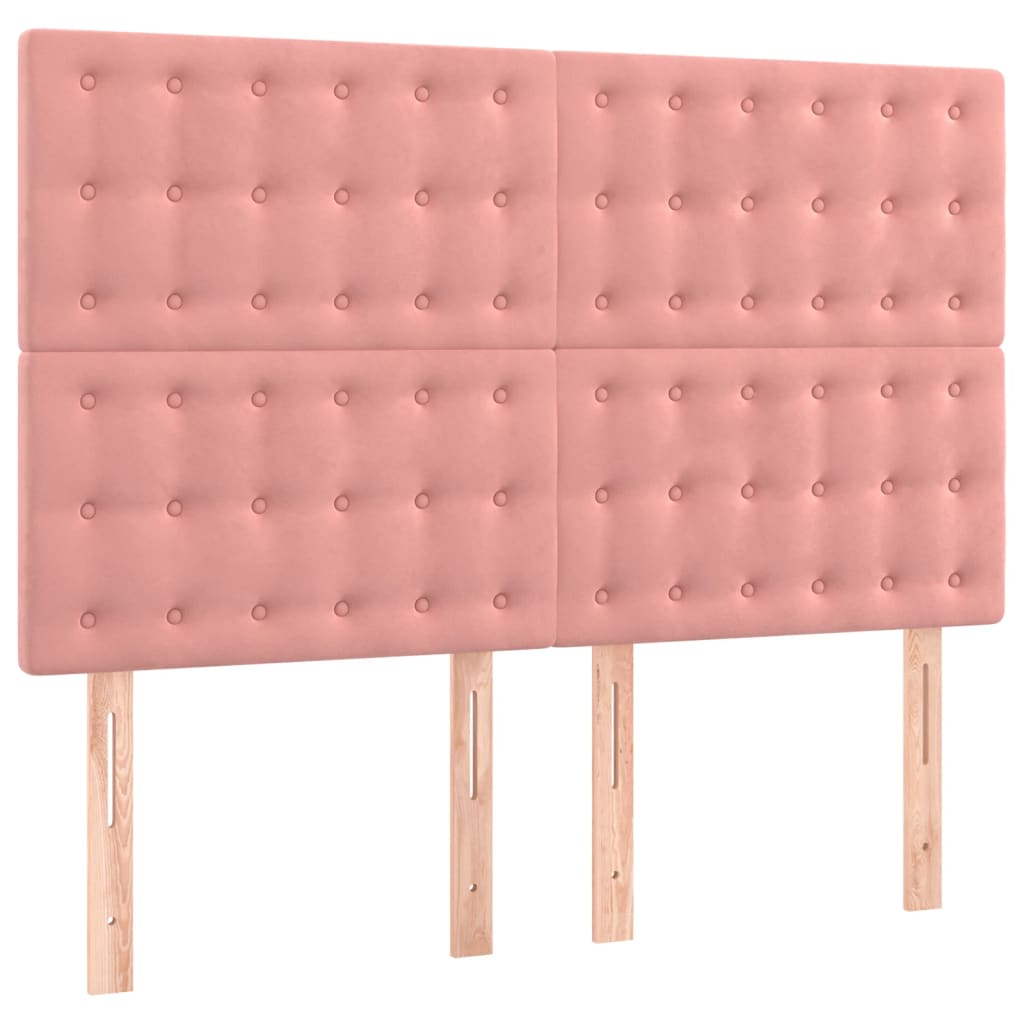 Sommier à lattes de lit avec matelas Rose 140x200 cm Velours
