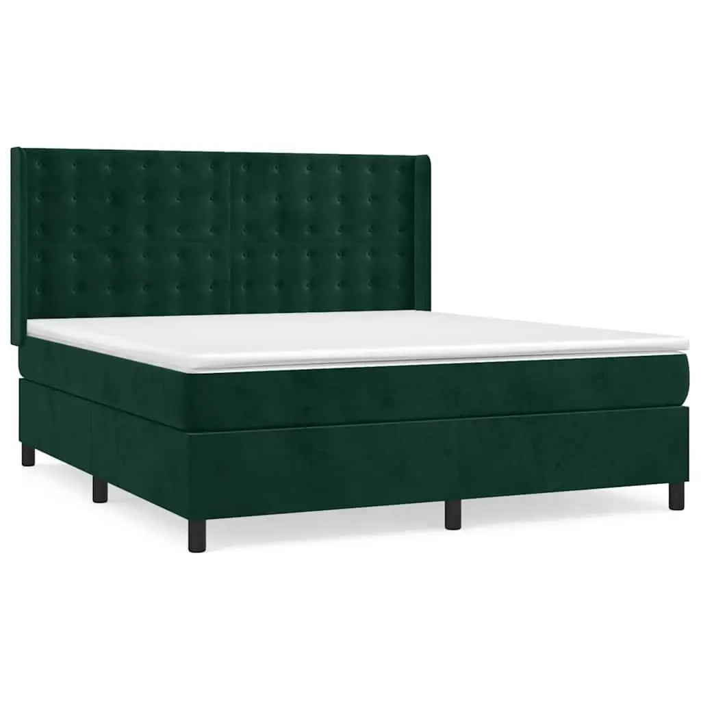 Sommier à lattes de lit et matelas Vert foncé 180x200cm Velours - XIOS