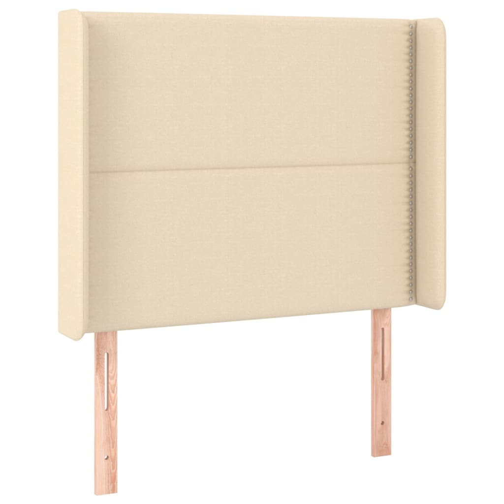 Sommier à lattes de lit matelas LED Crème 100x200 cm Tissu - XIOS