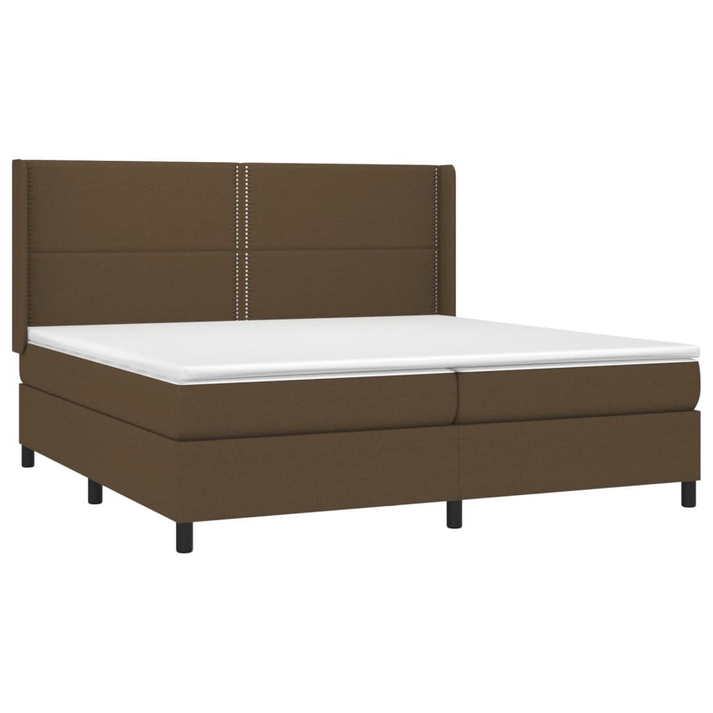 Sommier à lattes de lit matelas LED Marron foncé 200x200 cm - XIOS