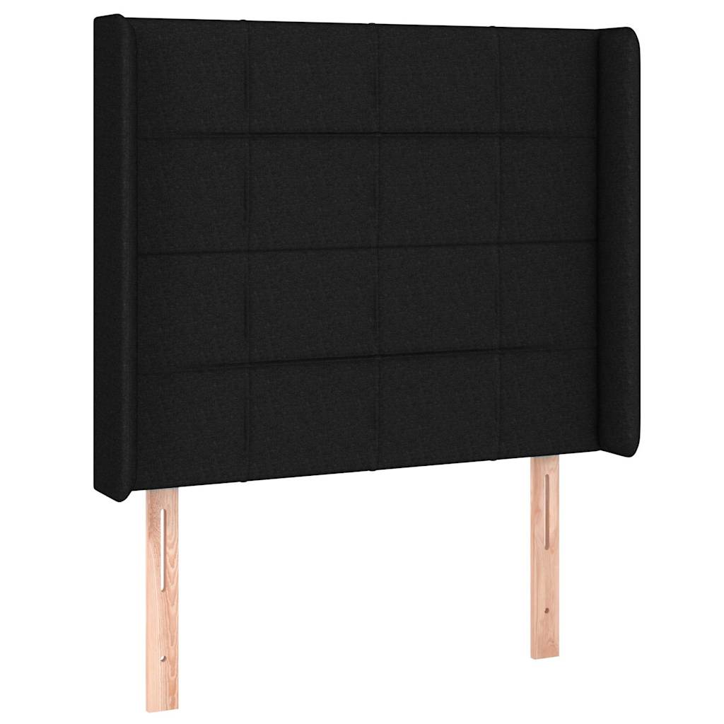 Sommier à lattes de lit matelas LED Noir 90x190 cm Tissu - XIOS