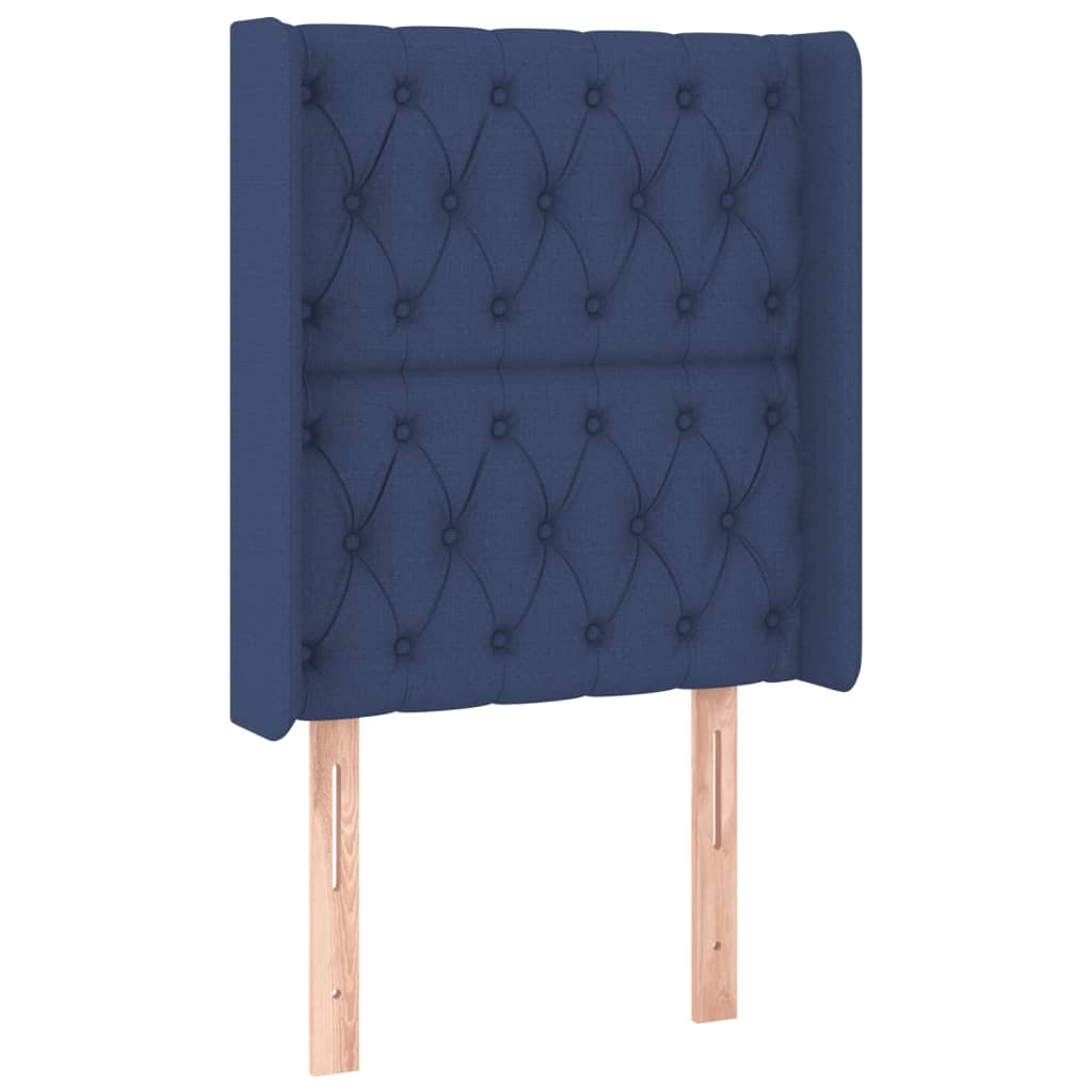 Sommier à lattes de lit matelas et LED Bleu 80x200cm Tissu - XIOS