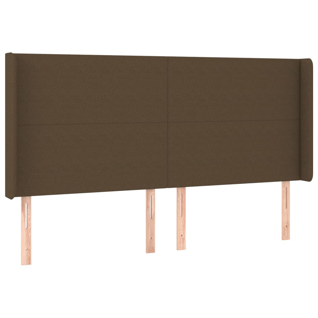 Sommier à lattes de lit matelas et LED Marron foncé 160x200 cm - XIOS