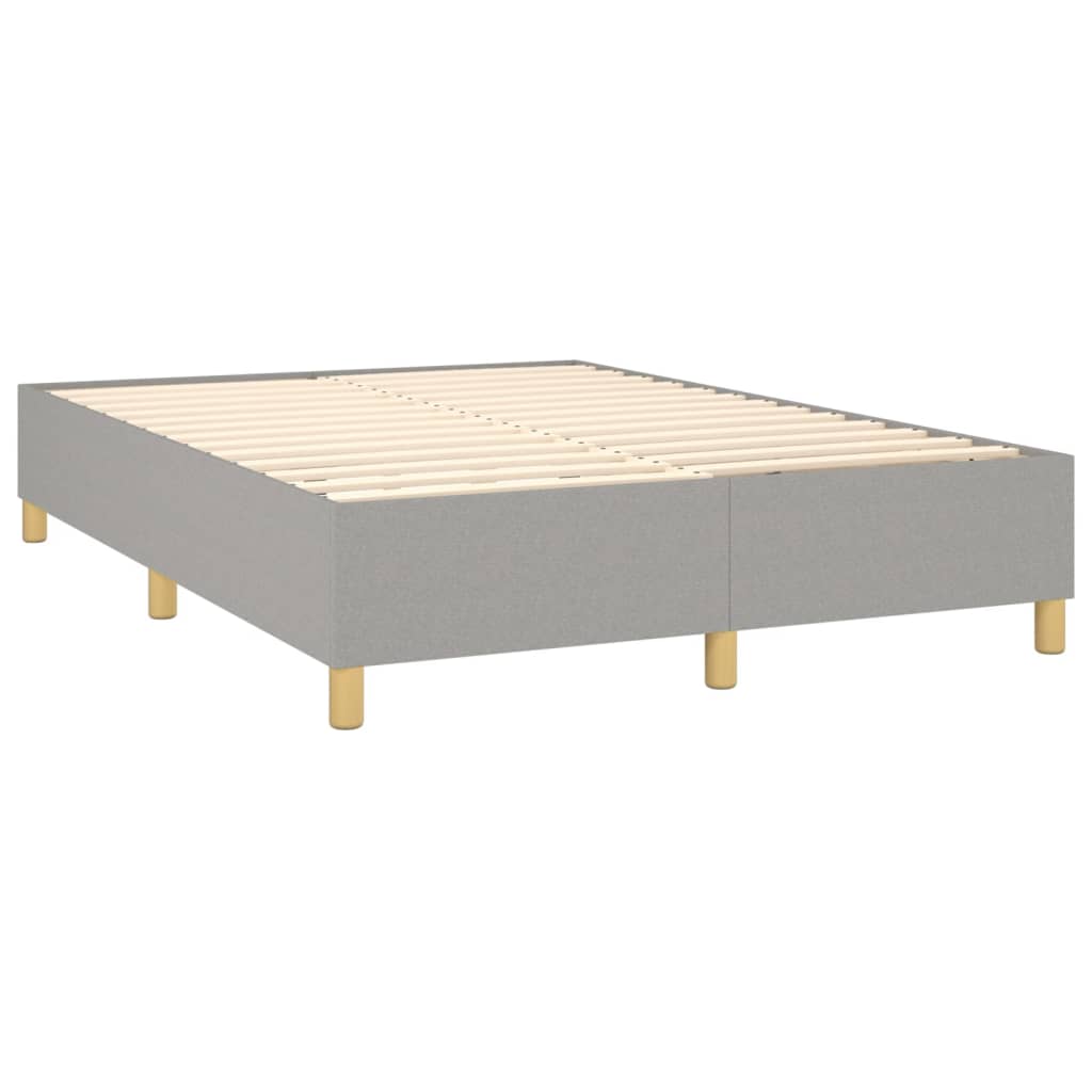 Sommier à lattes de lit matelas LED Gris clair 140x200 cm Tissu - XIOS