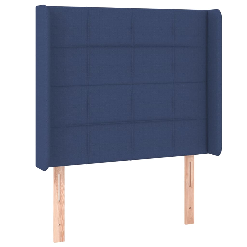 Sommier à lattes de lit matelas et LED Bleu 80x200cm Tissu - XIOS