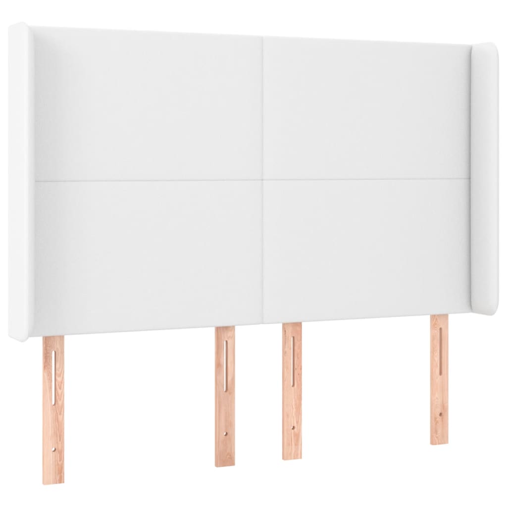 Sommier à lattes de lit matelas LED Blanc 140x190 cm Similicuir - XIOS