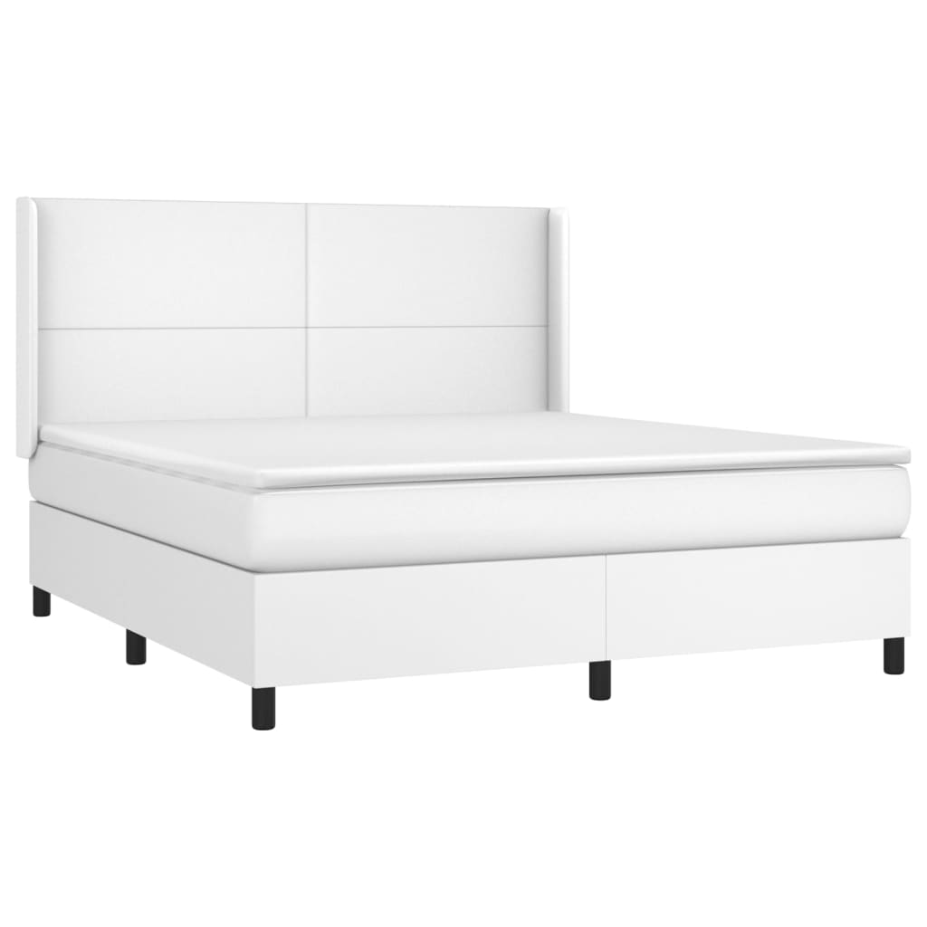 Sommier à lattes de lit matelas LED Blanc 160x200 cm Similicuir - XIOS