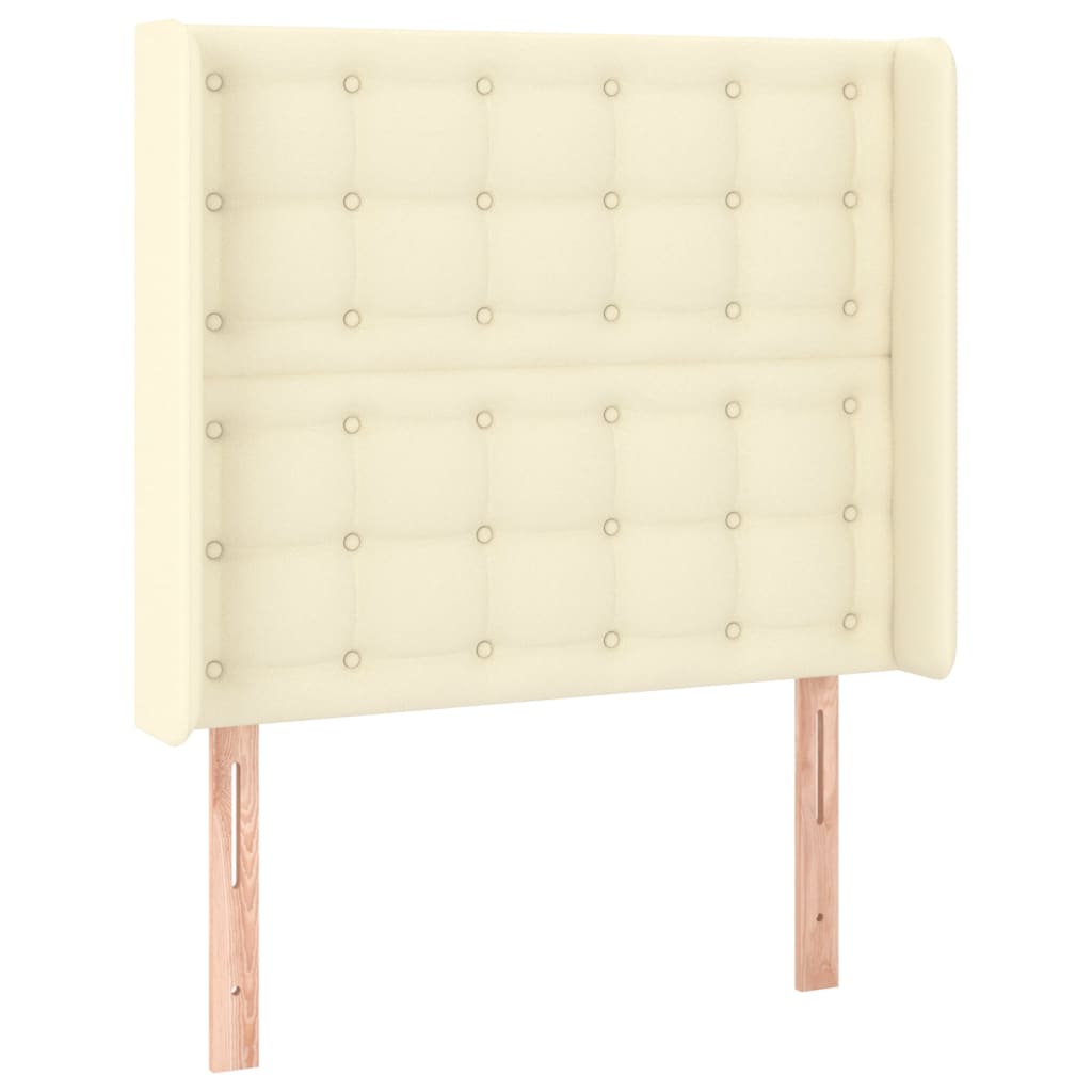 Sommier à lattes de lit matelas LED Crème 90x190cm Similicuir - XIOS