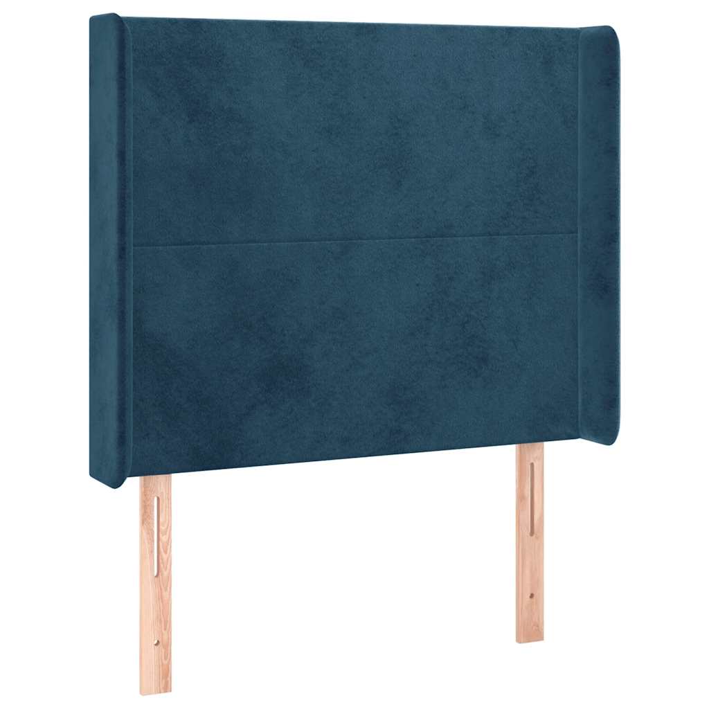 Sommier à lattes de lit matelas LED Bleu foncé 90x200cm Velours - XIOS