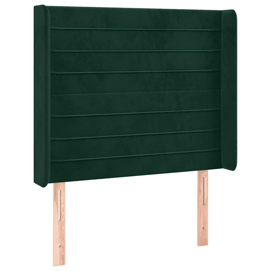 Sommier à lattes de lit et matelas et LED Vert foncé 80x200cm - XIOS