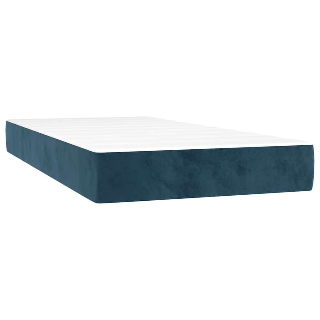 Sommier à lattes de lit et matelas et LED Bleu foncé 80x200cm - XIOS