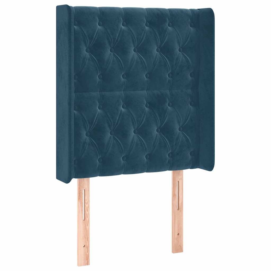 Sommier à lattes de lit matelas LED Bleu foncé 80x200cm Velours - XIOS