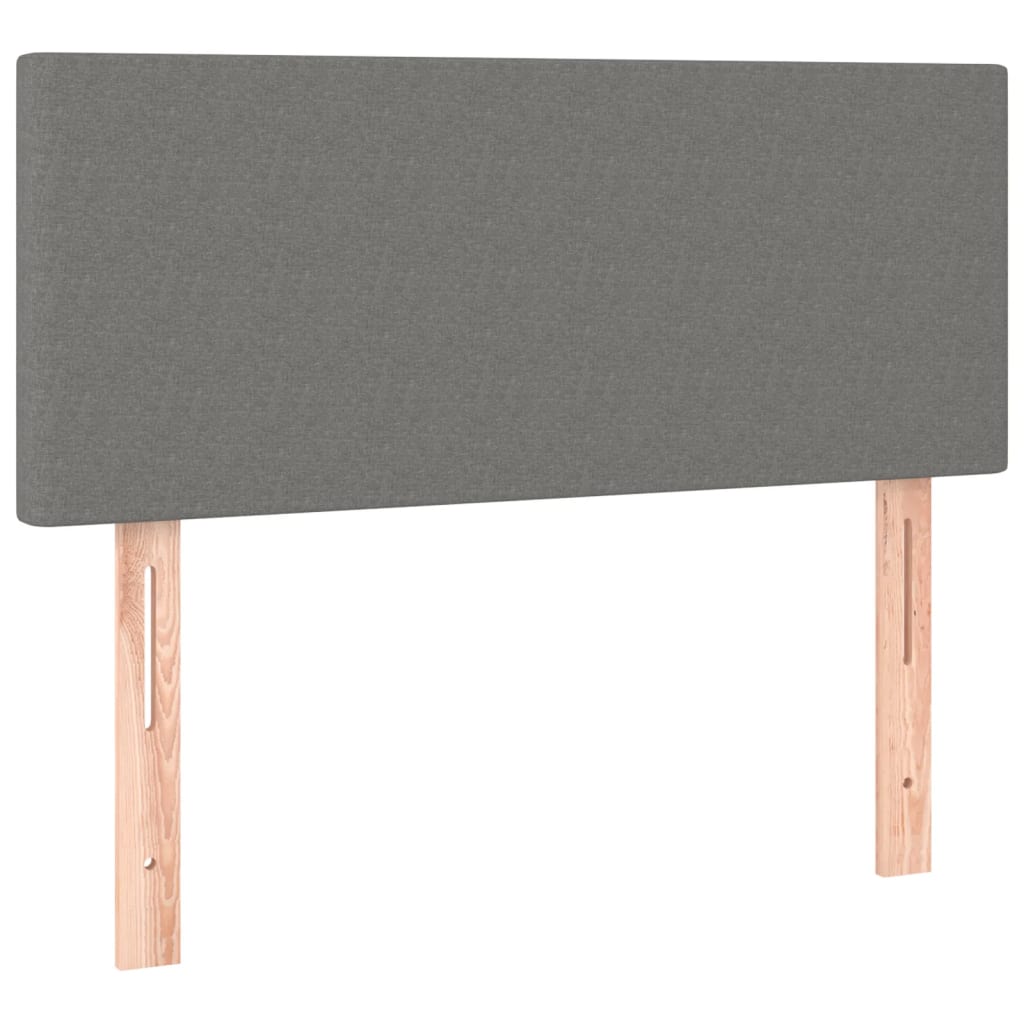 Sommier à lattes de lit et matelas et LED Gris foncé 100x200 cm - XIOS