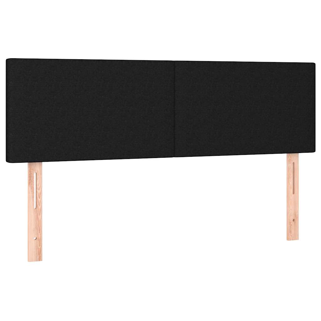 Sommier à lattes de lit avec matelas LED Noir 140x200 cm Tissu - XIOS