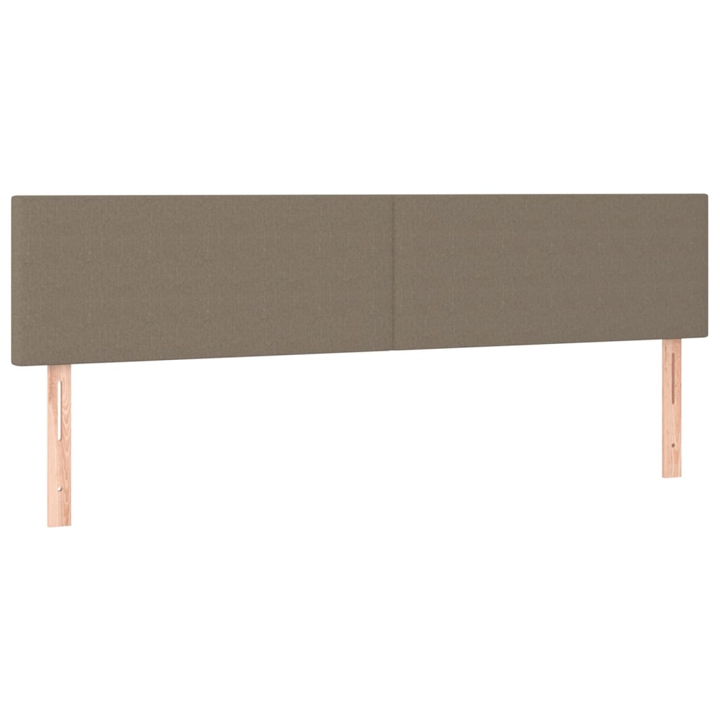 Sommier à lattes de lit avec matelas LED Taupe 180x200 cm Tissu - XIOS