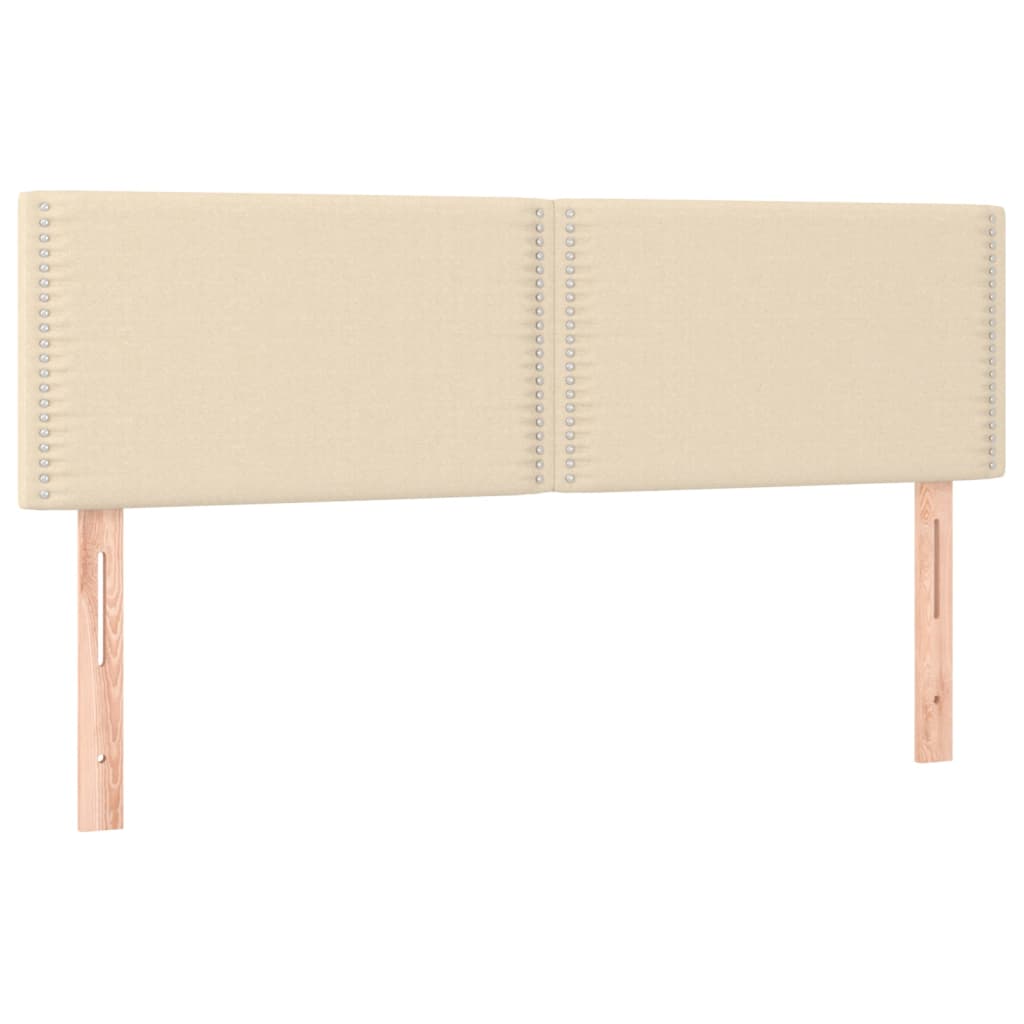 Sommier à lattes de lit avec matelas LED Crème 140x190 cm Tissu - XIOS