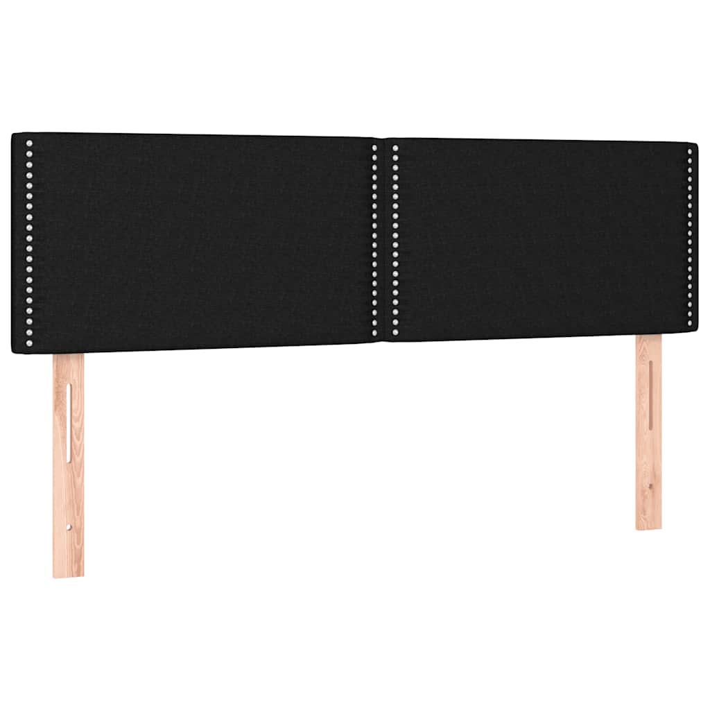 Sommier à lattes de lit avec matelas LED Noir 140x200 cm Tissu - XIOS