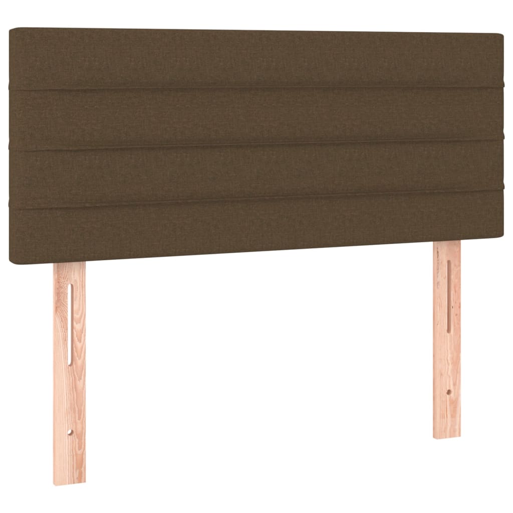 Sommier à lattes de lit matelas et LED Marron foncé 100x200 cm - XIOS