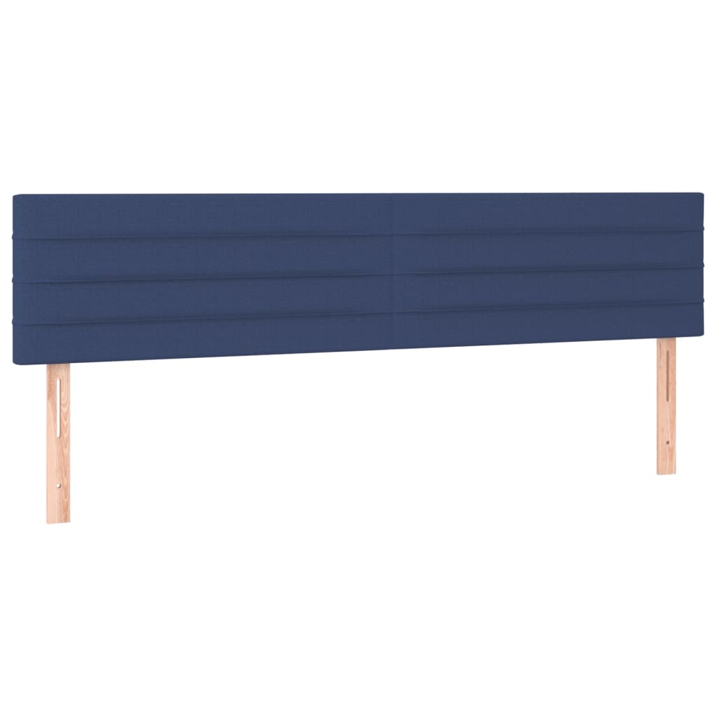 Sommier à lattes de lit avec matelas LED Bleu 160x200 cm Tissu - XIOS